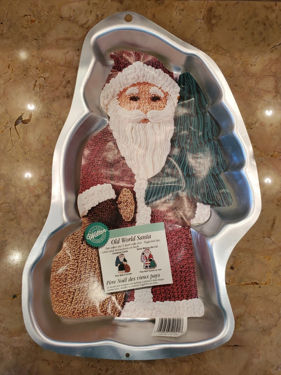 Wilton OLD WORLD SANTA CLAUS Christmas Cake Pan Baking Mold 2105-2041 w  Insert