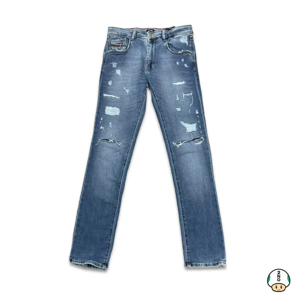 パンツ Diesel Industry DENIM Diesel Industry Jeans Mens 31x32 Blue Slim Distressed Medium
