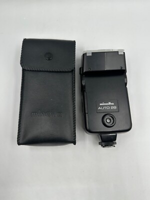 Minolta Auto 28 Electroflash Shoe Mount Film Camera Flash Case SRT X700 No Cord