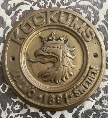KOCKUMS MALMO SWEDEN 1891 BRONZE