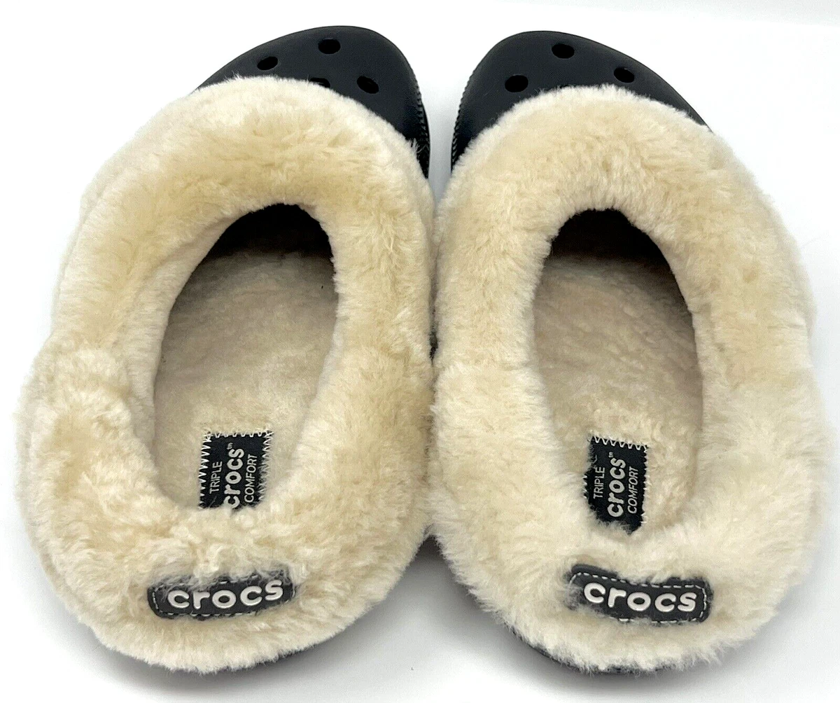 Crocs Mammoth Lined Clog Women's size 9 Black/Tan | eBay