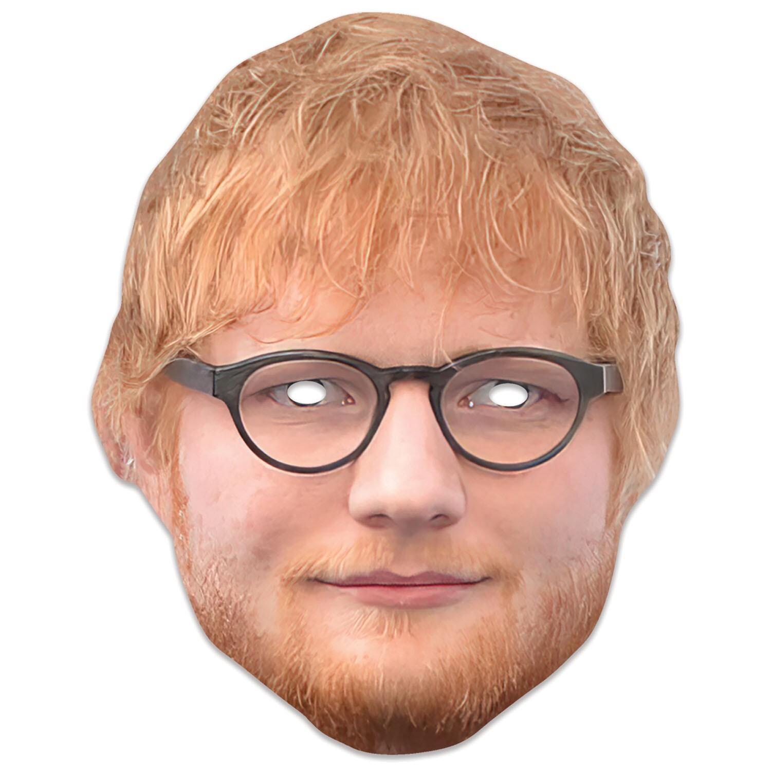 E Sheeran 2D Card Party Face Mask Fancy Dress Up - Singer Musician