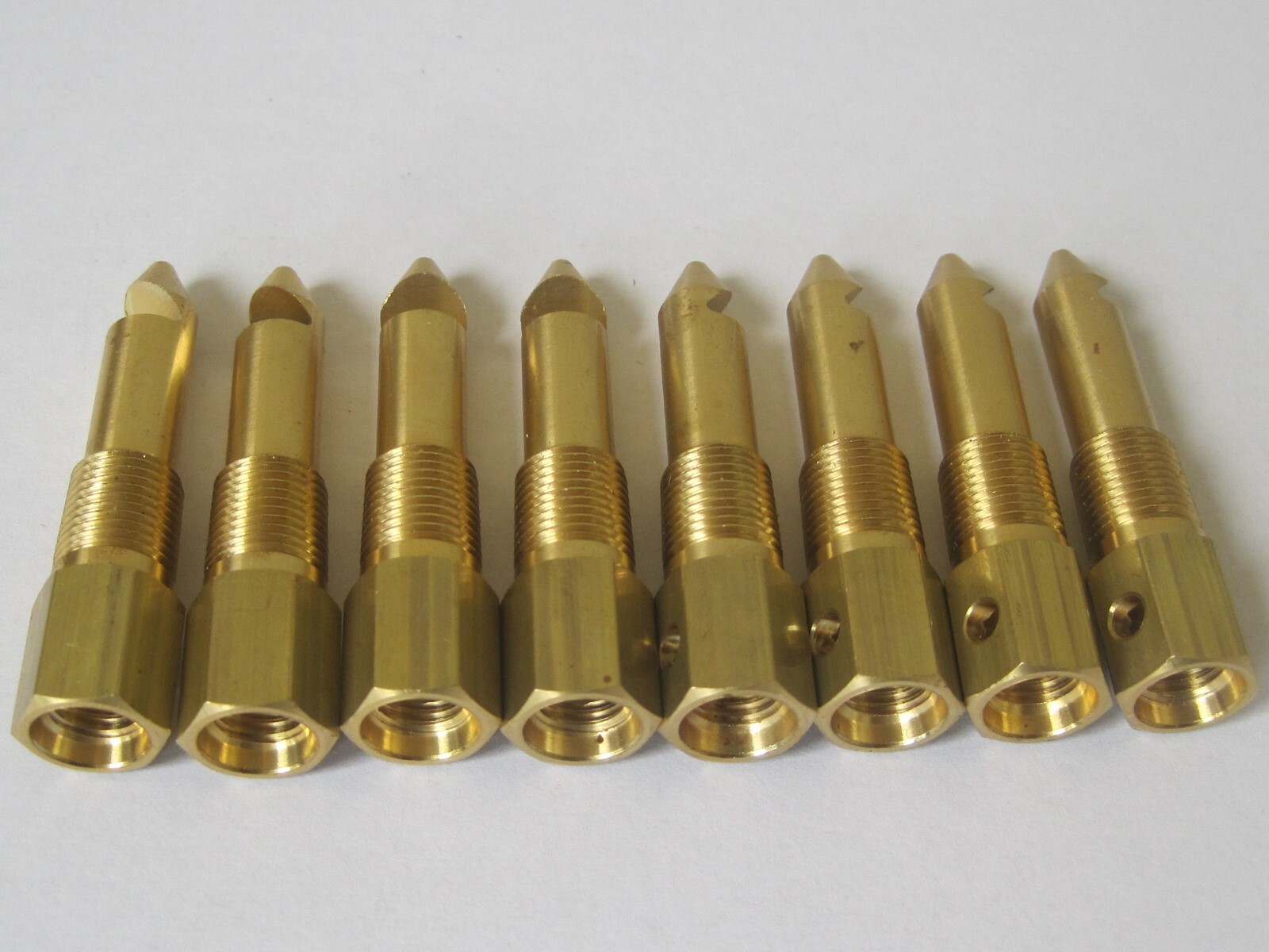 8pc Brass Hat Top Nozzle Bodies Injector Blower Enderle dragster drag