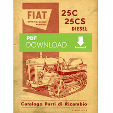 Trattore FIAT 25C 25CS DIESEL Catalogo ricambi Manuale parti esplosi CD ITALIANO