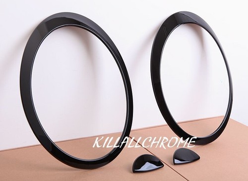 Für Mini R56 Front Xenon Scheinwerfer Surround Cover Gen 2 R55 R57 R58 Glanz Schwarz - Bild 1 von 8