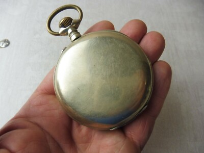 Gousset Ancien Régulateur Genève Qualité Supérieure - Années 1900-1910 - Fonctionne - Argenté, Cadran émaillé