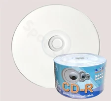 50 LSK CD CD-R White Thermal -Duplication Grade 80Min/700MB/52x Thermal Print