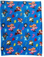 Nick Jr PAW PATROL Puppies Chase Skye Rubble 46x60" Licensed THROW BLANKET NEW 