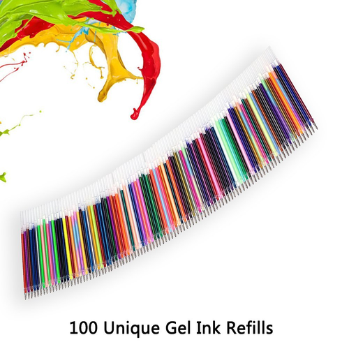 Reaeon 200 Color Gel Pens Coloring Set Art 100 Gel Colored Pen Plus 100