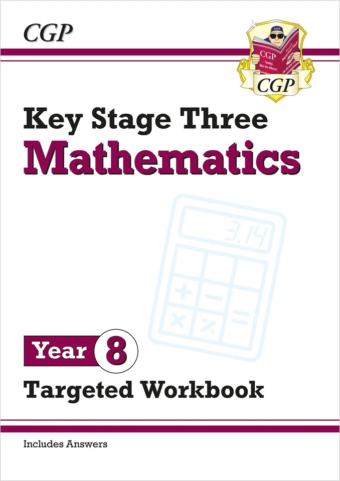 KS3 Year 8 Maths English Science 6 Workbooks Bundle with Answer Ages 12-13 CGP - Image 2 of 4