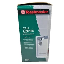 Toastmaster Can Opener With Knife Sharpener New In Box Electric 2234