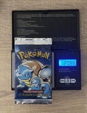 20.86g Pokemon Potential Shadowless Base Blastoise Booster Pack | Long Crimp