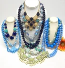 VINTAGE TO NOW FASHION/COSTUME JEWELRY NECKLACE LOT, ASSORTED TYPES & MATERIALS
