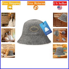 Unisex Wool Sauna Hat for Men Women - Finnish Felt Banya Cap
