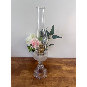 Antique Uranium Glass Oil Lamp Frosted Satin Glass Kerosene Lamp Victorian Glow