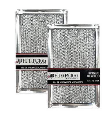 Air Filter Factory Microwave Grease 5'' X 7-5/8'' X 3/32'', Silver