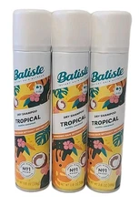 3 PACK • Batiste • DRY SHAMPOO • Tropical Fragrance  3.81 oz / 108g  EACH 