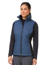 Kerrits Womens Small Blue Full Motion Equestrian Riding Quilted Vest Full Zip