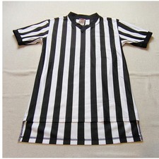 Rawlings Referee Jersey Adult Small Black White Striped Official Shirt 17