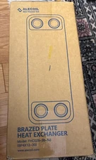 4"X12" 30 Plates Heat Exchanger with 1" MPT Port,316L Stainless Steel Water to W