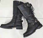 Harley-Davidson Alexa Motorcycle Boots Black Leather Back Lace 85167 Women's 8
