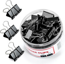 Binder Clips, 48 Pcs Medium Binder Clips, Black Binder Clip Medium, 1.25