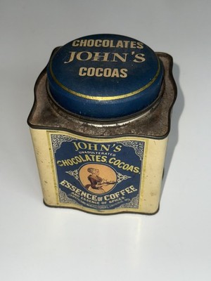 John's Pralinen, Kokos unverfälschte Essenz des Kaffees Vintage Dose KOSTENLOSER VERSAND