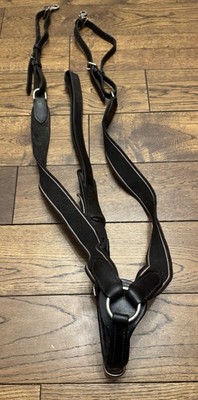 Full Size schwarz Leder elastisch 3 Punkt Brustplatte