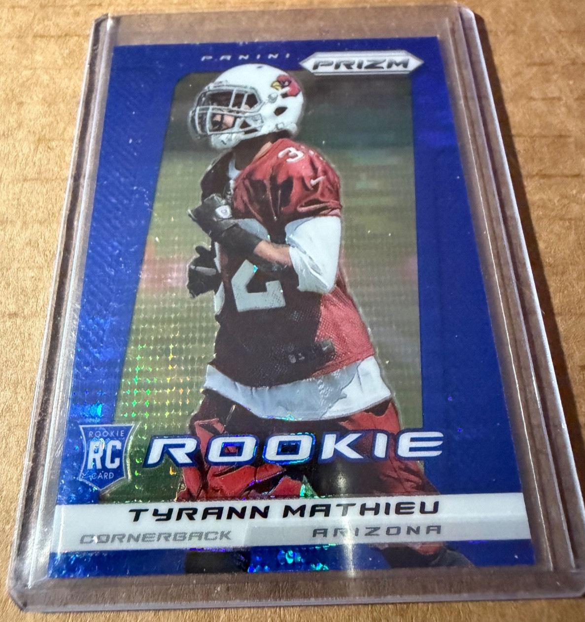 2013 Panini Prizm - Rookie Tyrann Mathieu #296 Blue Pulsar Prizm (RC)