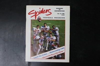 Richmond Spiders Football Magazine Oct 1985 Homecoming Northeastern NCAA