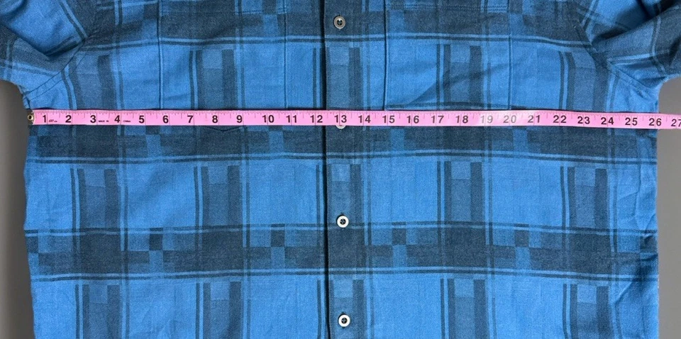 Рубашка мужская Under Armour ColdGear 2XL с длинным рукавом фланелевая синяя клетчатая свободного покроя - Изображение 3 из 4