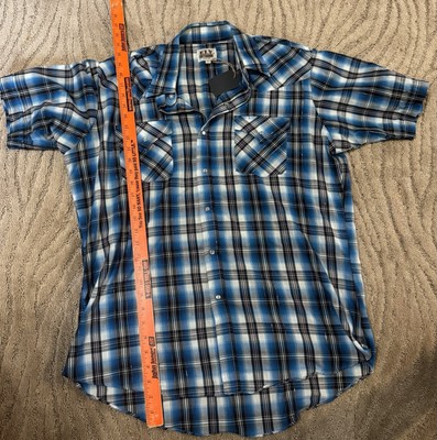 Ely Cattleman Size Large Western Button Up Casual Shirt