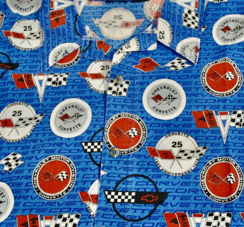 Vintage Corvette Button Shirt Size Small - Image 2 of 2