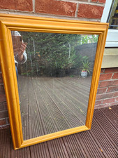 Traditional pine Woodgrain Framed Rectangular Vertical Wall Mirror