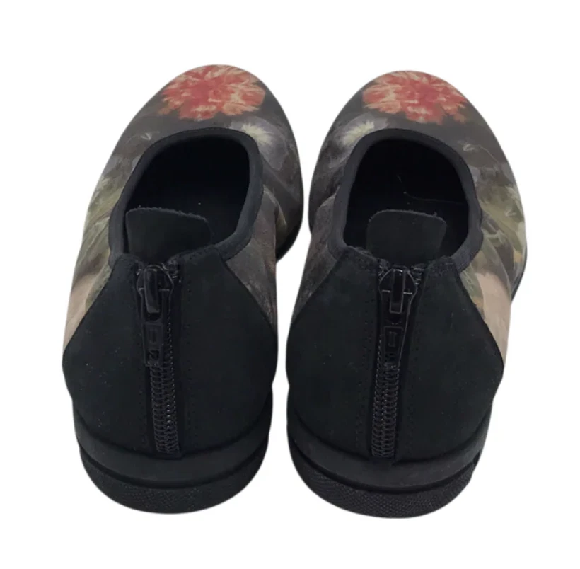 SESTO MEUCCI Negro Floral Terciopelo ZAPATOS PLANOS BALLET 10.5 N ESTRECHOS Foto 3 de 4