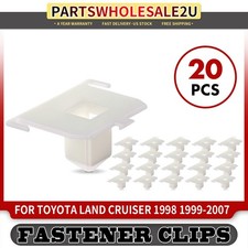 20pcs 10mm X 10mm Nylon Moulding Fasteners Clips For Toyota Land Cruiser 98-07