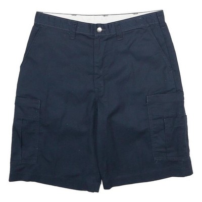 DICKIES Herren Cargo Shorts Navy Blau W34 Polyester-Mix Arbeitskleidung