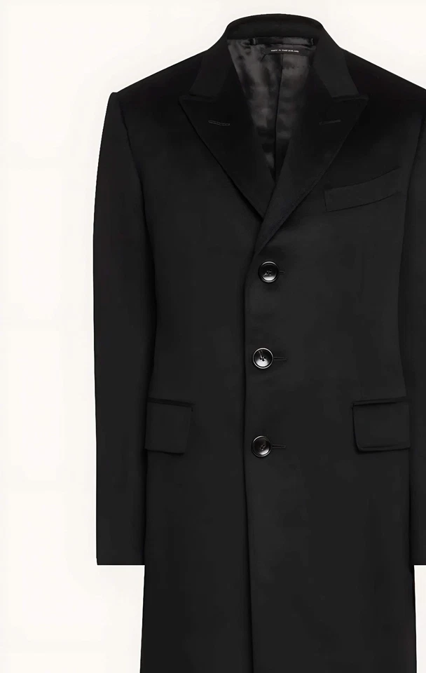 Tom Ford Men’s 100% Black Cashmere Trench Coat - Image 3 of 3