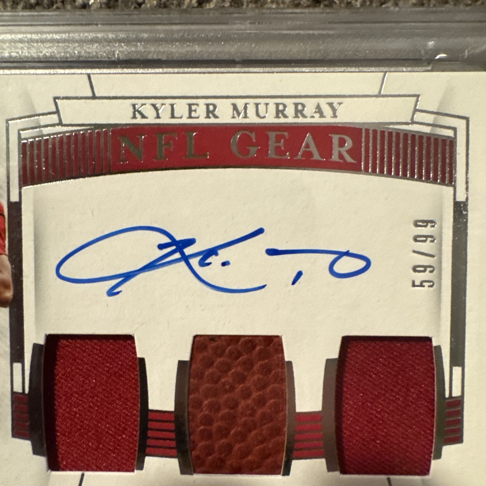 2019 National Treasures Kyler Murray NFL Gear Sig Trios /99 RC Auto PSA 8  view 4
