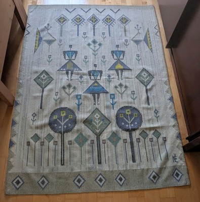 Wandteppich der ungarischen Künstlerin Eva Nemeth Im Vintage Stil