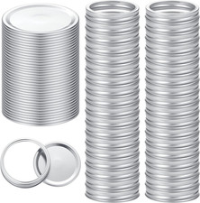 72Pcs Canning Lids with Rings Wide Mouth, for Ball, Kerr Jars - Split-Type Metal
