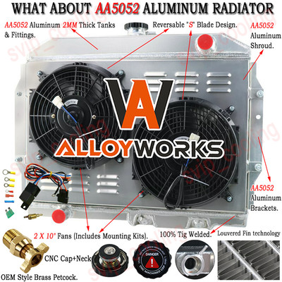 For 1958-1974 AMC Rambler/Javelin AMX/ SST/ DPL V8 GAS 3-Row Radiator Shroud Fan