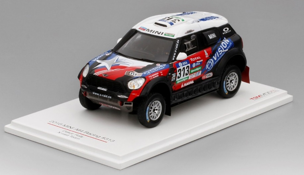 Miniature Mini All4 Racing Dakar TSM Model finition resine haut de gamme echelle 1 43