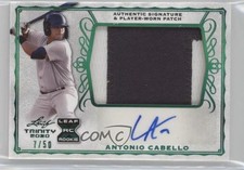 2020 Leaf Trinity Patch Auto Green 7/50 Antonio Cabello #PA-AC1 Patch Auto 0fo5