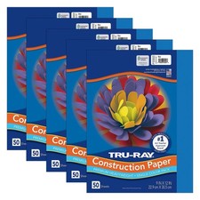 Construction Paper Blue 9" x 12" 50 Sheets Per Pack 5 Packs