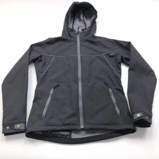 Showers Pass PS Small Petite Womens Full Zip Nylon Hooded Jacket Black