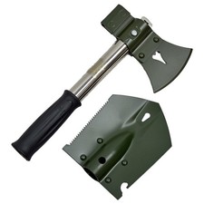 Mini Klappspaten mit Tasche 4 in 1 MultiTool Outdoor Camping oliv