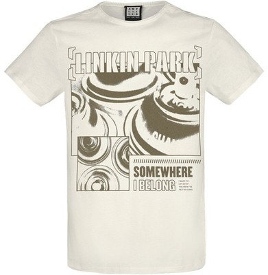 Linkin Park T-Shirt Herren Amplified Collection - Somewhere I Belong altweiß