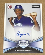 ARJUN NIMMALA 2024 Bowman Baseball Factory All America Game On Card Auto RC 2022