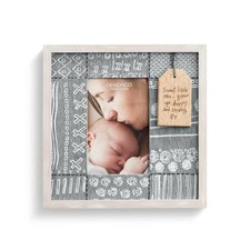 Demdaco Baby - Little One Wood Tag Photo Frame 4x6in